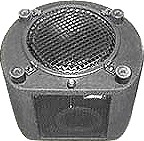 Acoustic Image Series II cabinet bottom view showing down-firing woofer